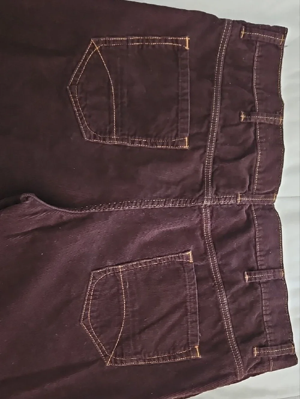 Tommy Hilfiger Brown Corduroy Pants with Red Trim